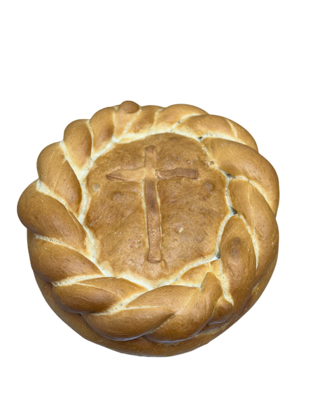 Kolach braided  bread with cross